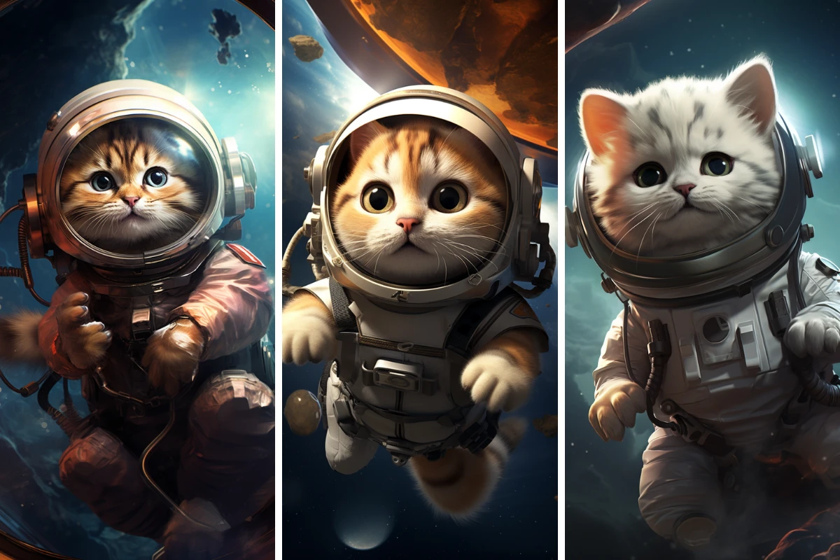 astronaut kitten free wallpapers