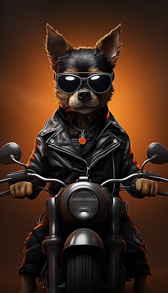 biker dog 01