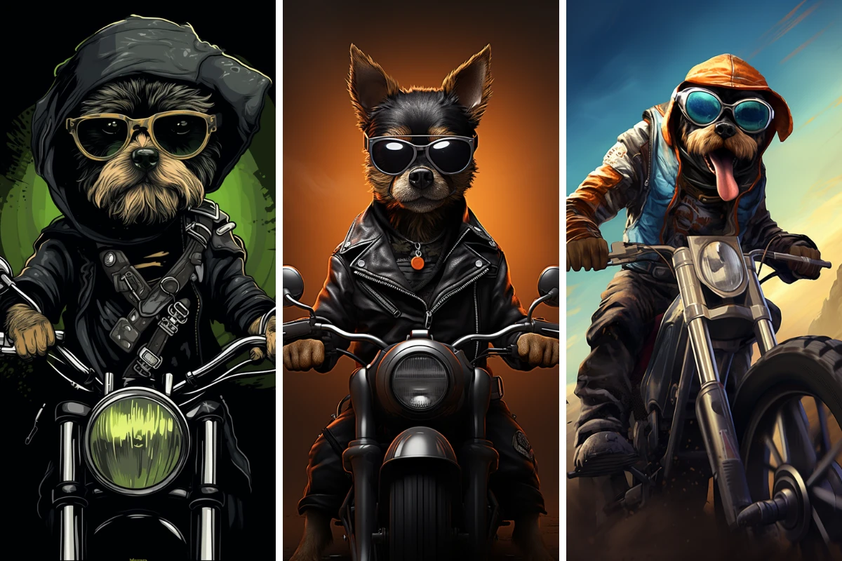 biker dog free wallpapers