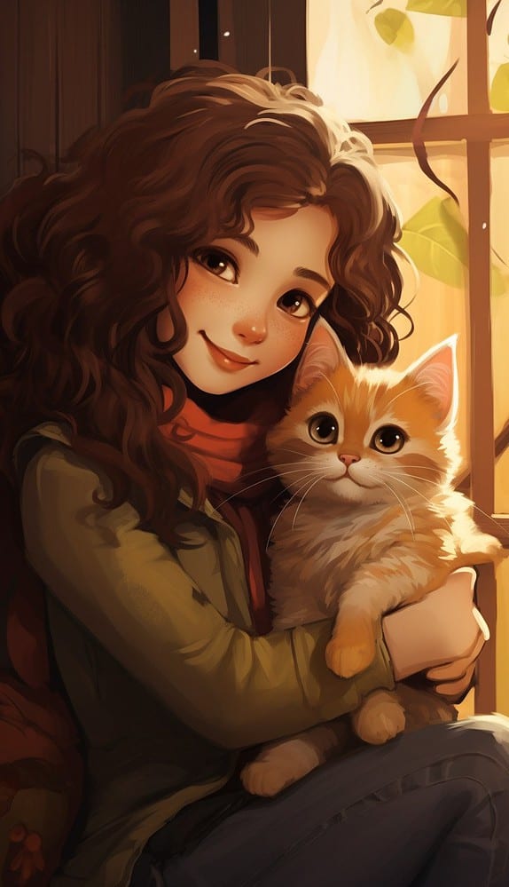 cat and girl 03