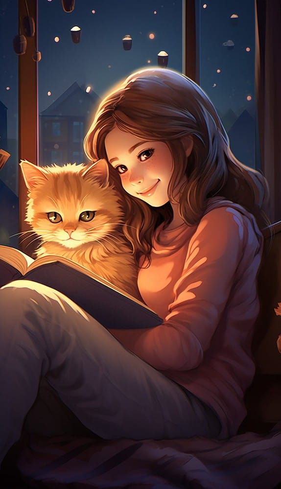 cat and girl 04