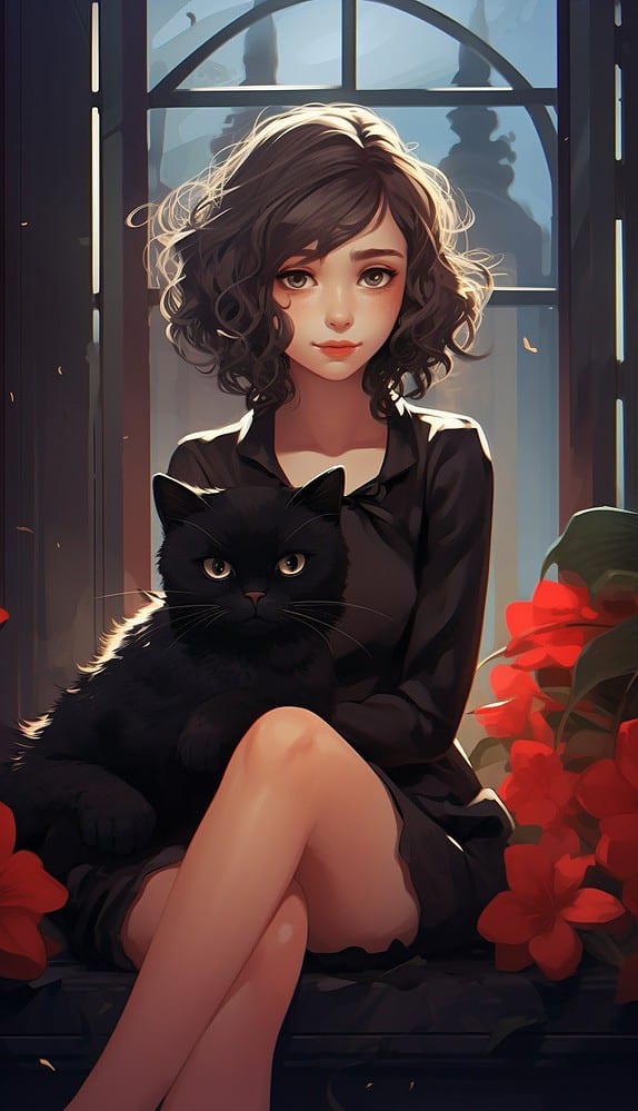 cat and girl 06