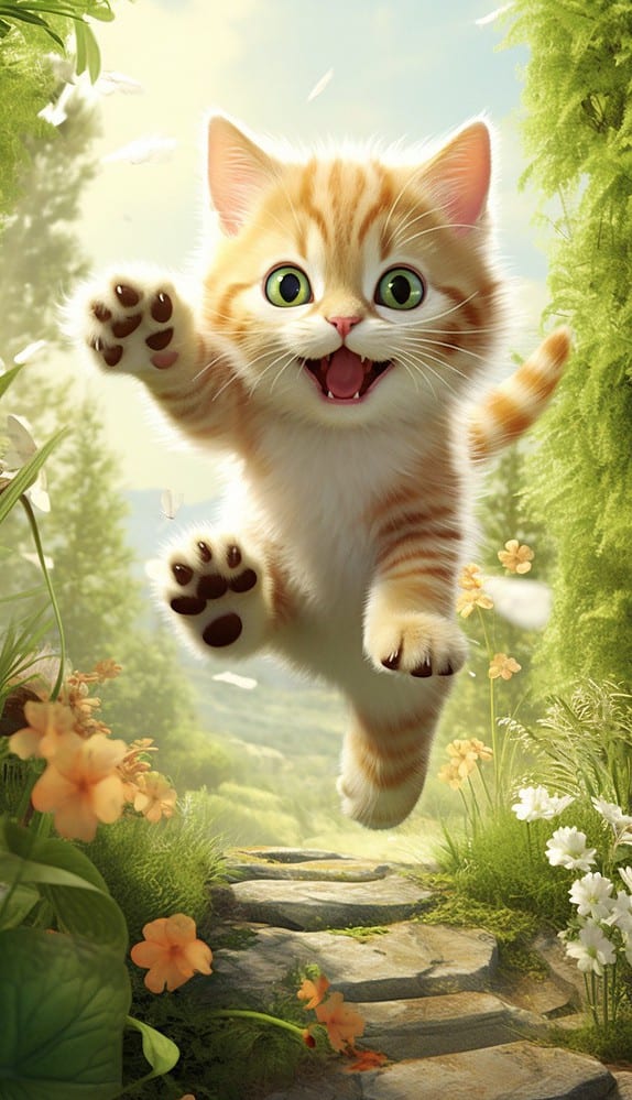 cat jumping 01